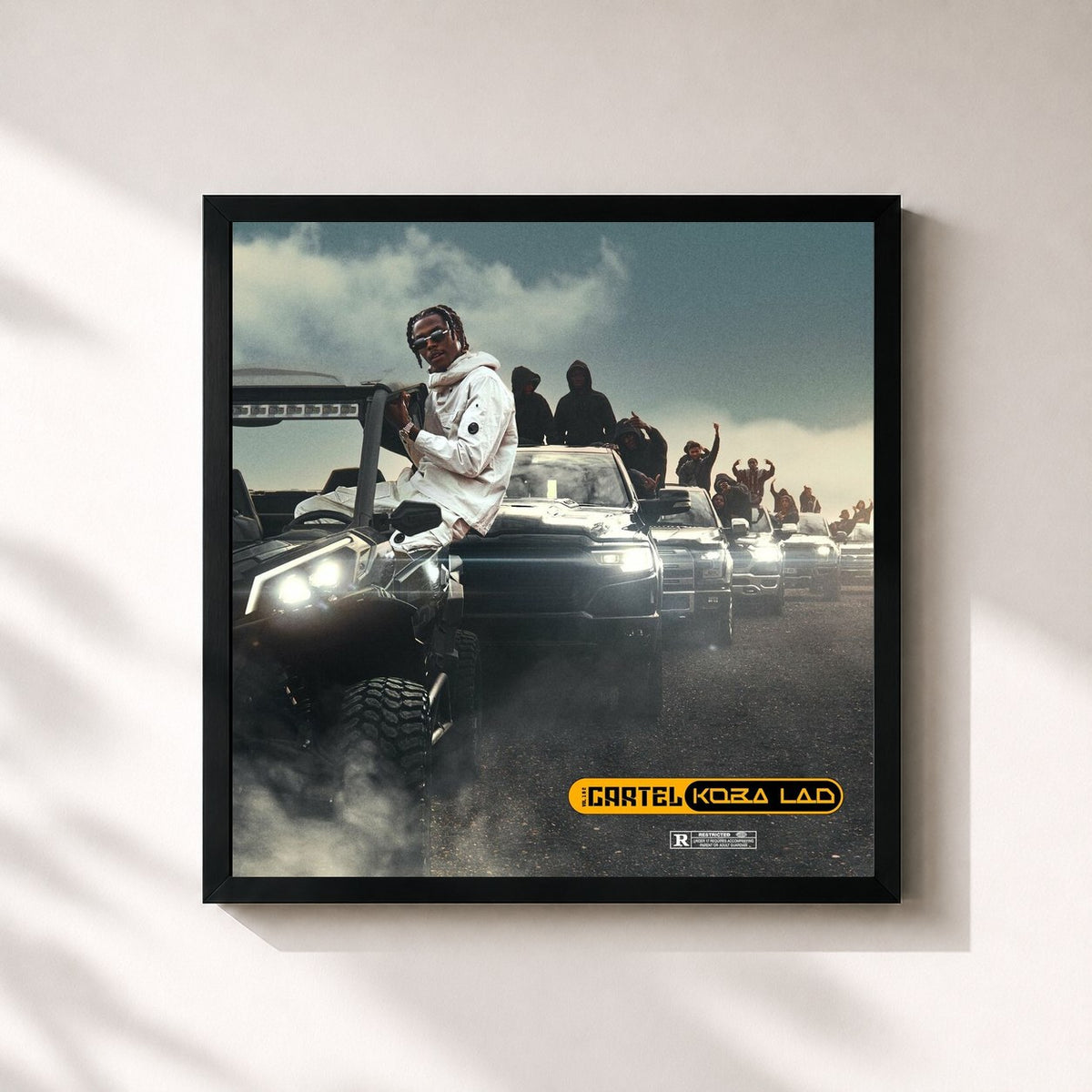 #noir Cartel : volume 1 & 2 di Koba LaD in stampa quadrata incorniciata, cornice nera 32x32 cm
