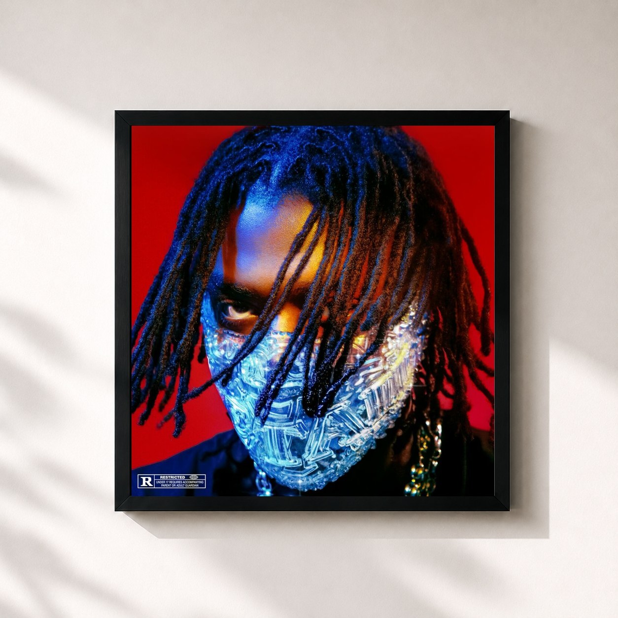 #noir Détail by Koba LaD as a square framed art print, black 32x32 cm frame