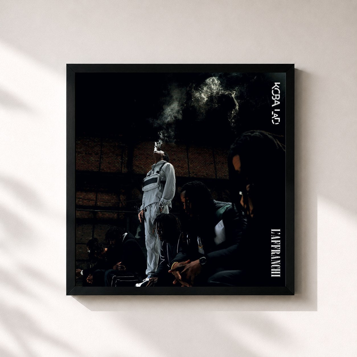 #noir Tableau carré de l'album L' Affranchi de Koba LaD, cadre noir 32x32 cm
