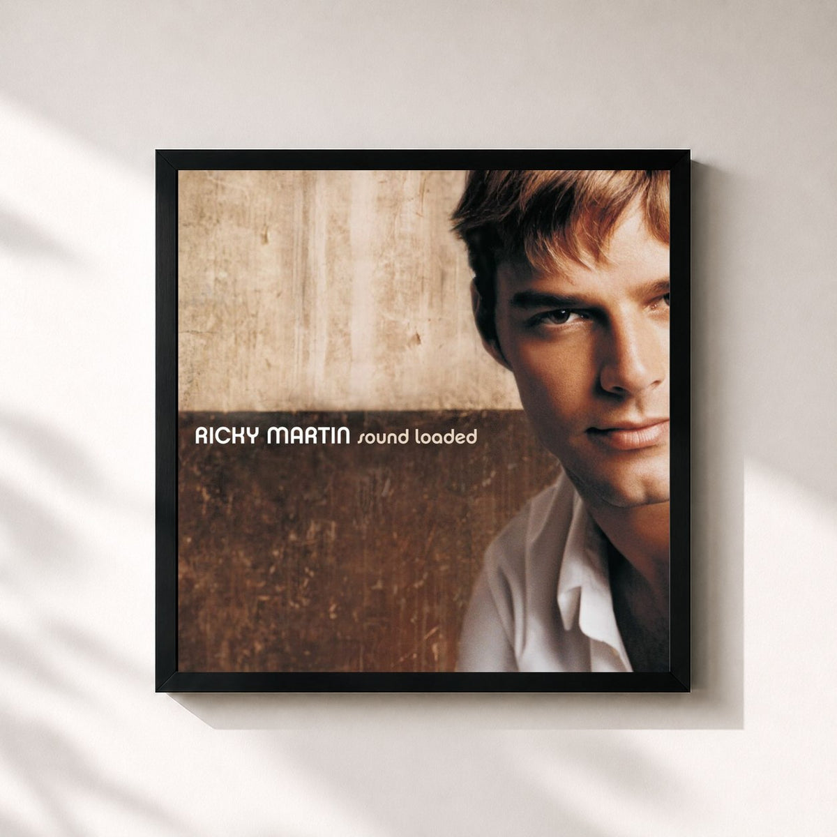 #noir Sound Loaded by Ricky Martin as a square framed art print, black 32x32 cm frame