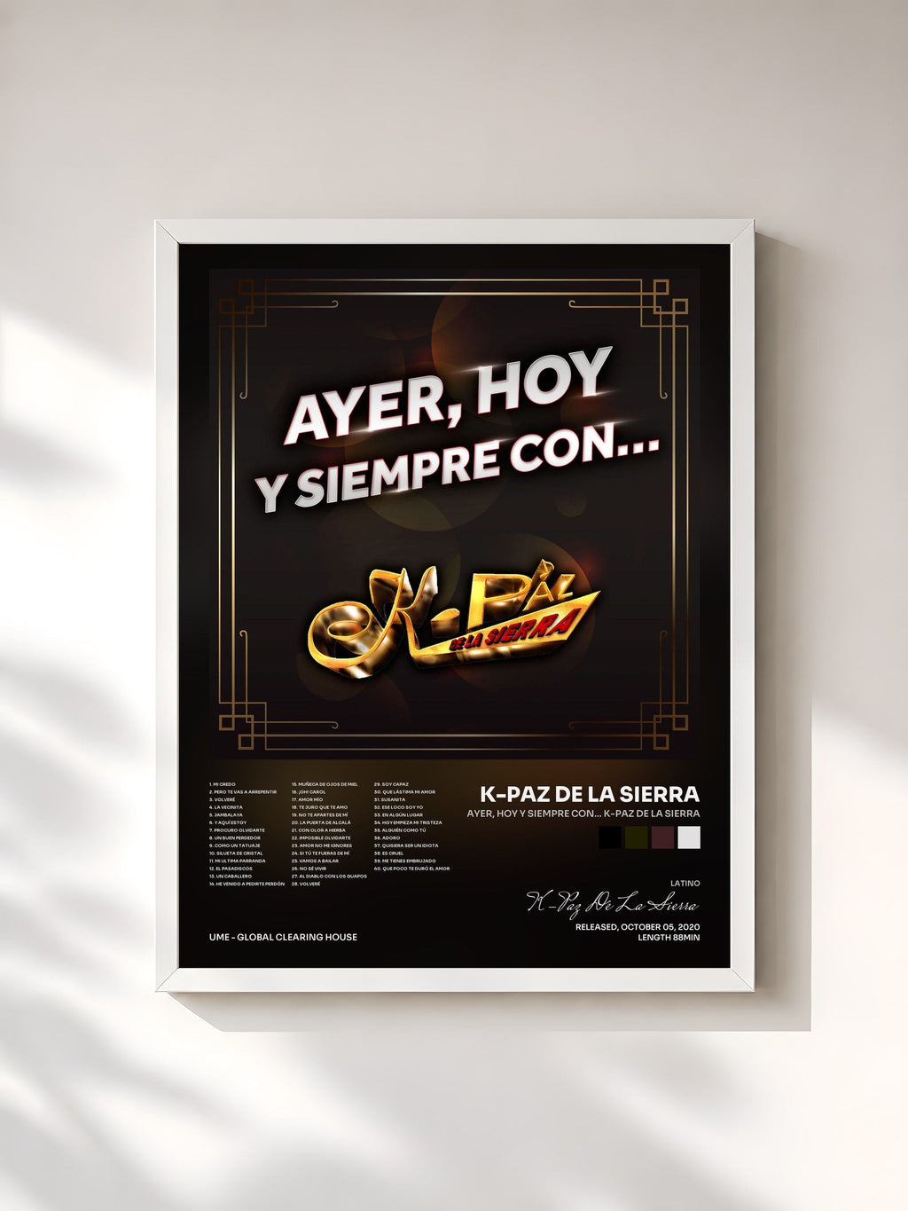 #blanc Ayer, Hoy Y Siempre Con... K-Paz De la Sierra by K-Paz De La Sierra as a framed art print, white frame, printed and framed in France