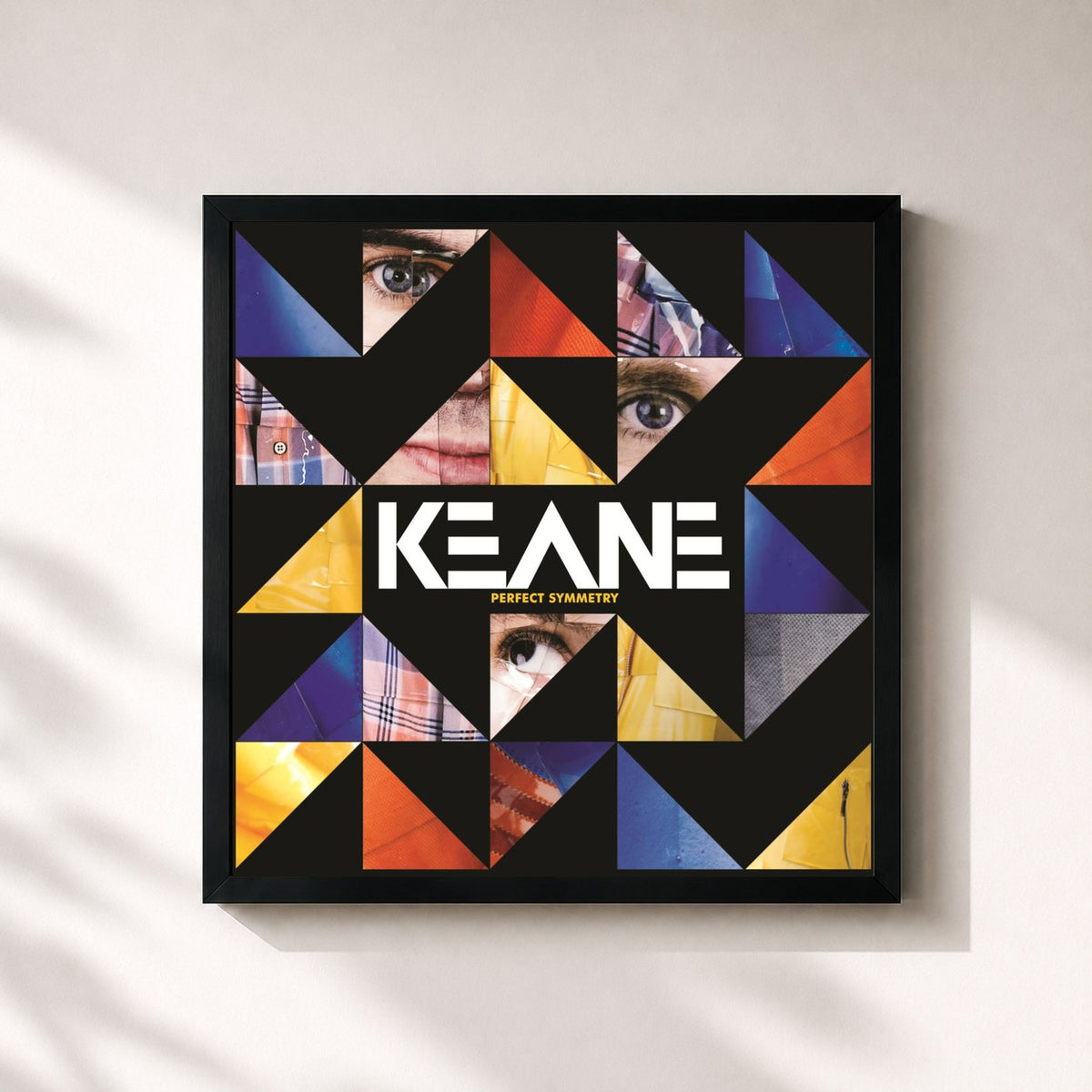 #noir Tableau carré de l'album Perfect Symmetry de Keane, cadre noir 32x32 cm