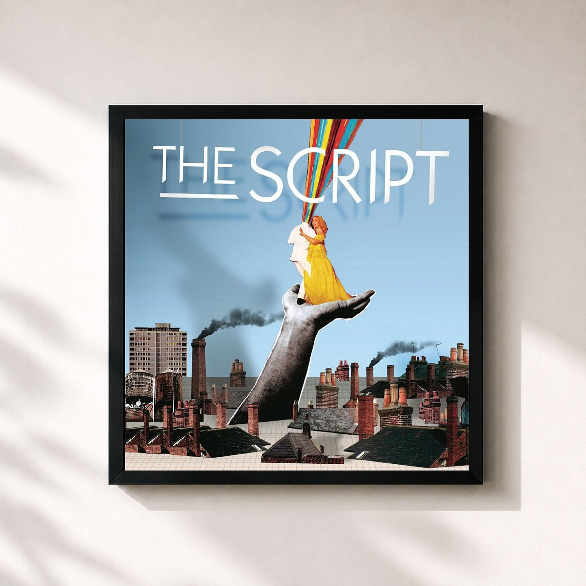 #noir The Script de The Script en lámina cuadrada enmarcada, marco negro de 32x32 cm