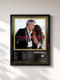 #noir Tableau de l'album Passione (Super Deluxe) de Andrea Bocelli, cadre noir, imprimé et encadré en France