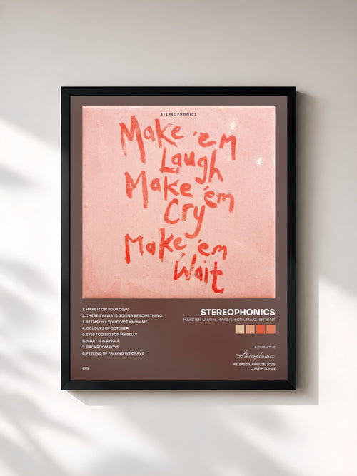Stereophonics · Make ‘em Laugh, Make ‘em Cry, Make ‘em Wait — Stampa incorniciata