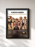 #noir Tableau de l'album Mi Mexico Querido de Mi Banda El Mexicano, cadre noir, imprimé et encadré en France