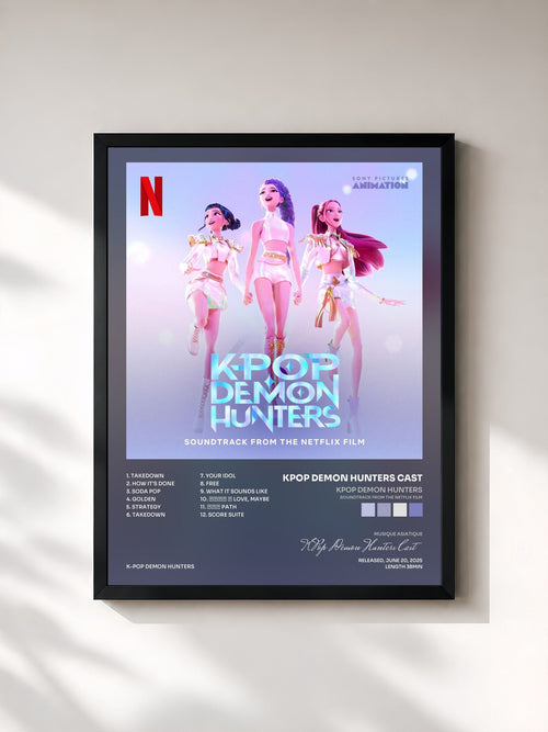 KPop Demon Hunters Cast · KPop Demon Hunters (Soundtrack from the Netflix Film) — Affiche encadrée