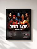 #noir Tableau de l'album Justice League (Original Motion Picture Soundtrack) de Danny Elfman, cadre noir, imprimé et encadré en France