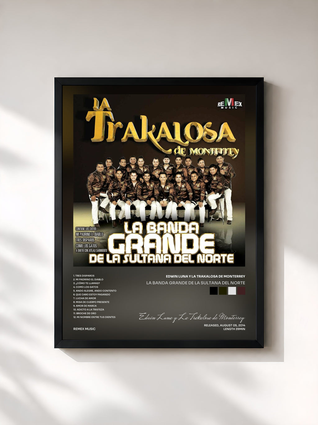 #noir La Banda Grande di la Sultana del Norte de Edwin Luna y La Trakalosa de Monterrey in stampa incorniciata, cornice nera, stampata e incorniciata in Francia