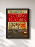 #noir Everybody Wants To Be On TV - Track by Track von Scouting for Girls als gerahmter Kunstdruck, schwarzer Rahmen, gedruckt und gerahmt in Frankreich