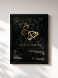 #noir Tableau de l'album Tomorrowland 2018 EP de Dimitri Vegas & Like Mike, cadre noir, imprimé et encadré en France
