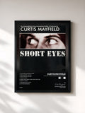 #noir Tableau de l'album Short Eyes - Original Motion Picture Soundtrack de Curtis Mayfield, cadre noir, imprimé et encadré en France