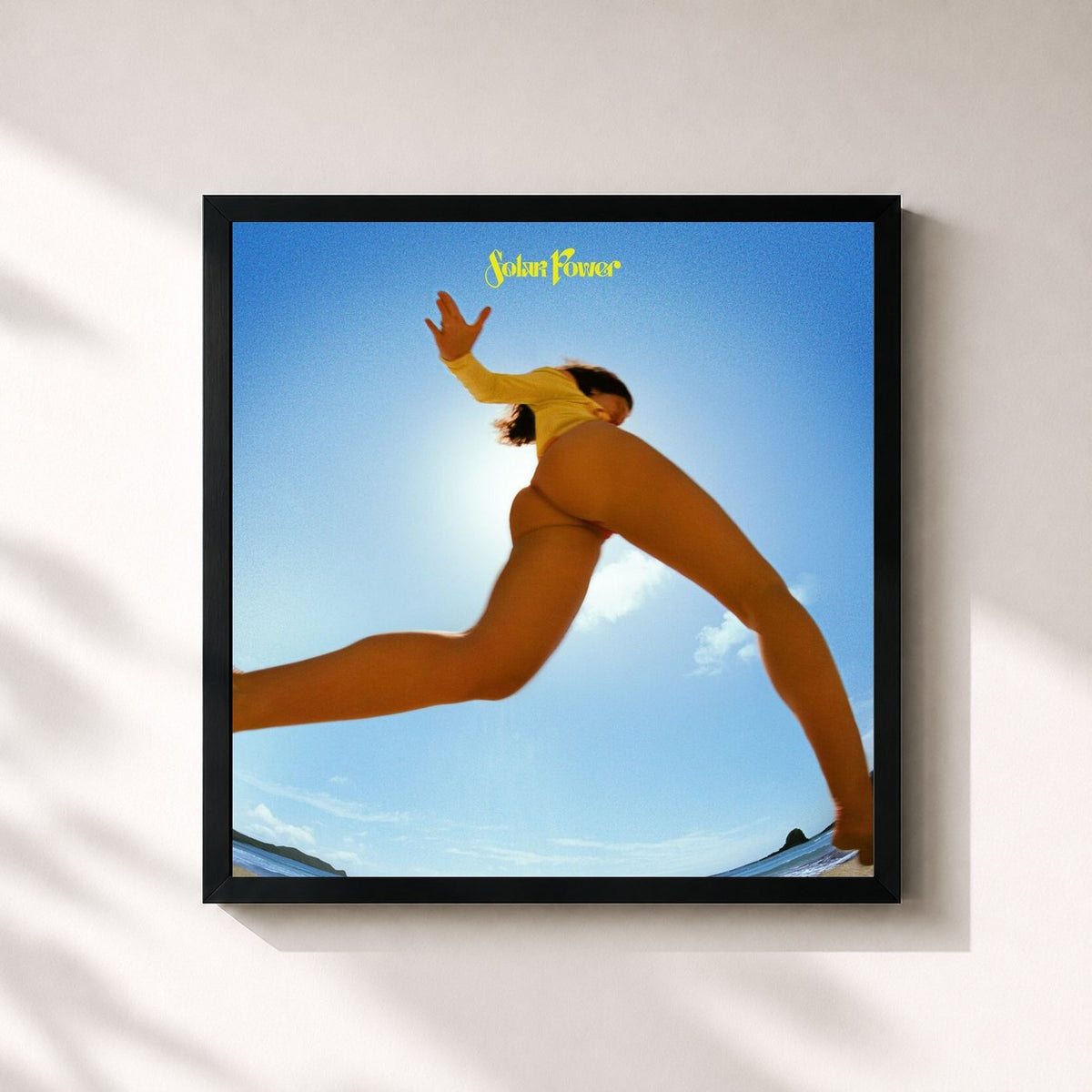 #noir Solar Power by Lorde as a square framed art print, black 32x32 cm frame