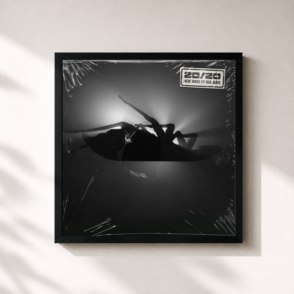 #noir Tableau carré de l'album 20/20 de Papa Roach, cadre noir 32x32 cm
