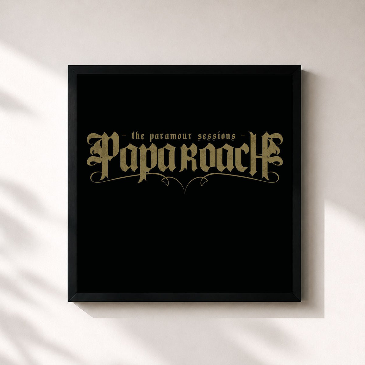 #noir Tableau carré de l'album The Paramour Sessions de Papa Roach, cadre noir 32x32 cm