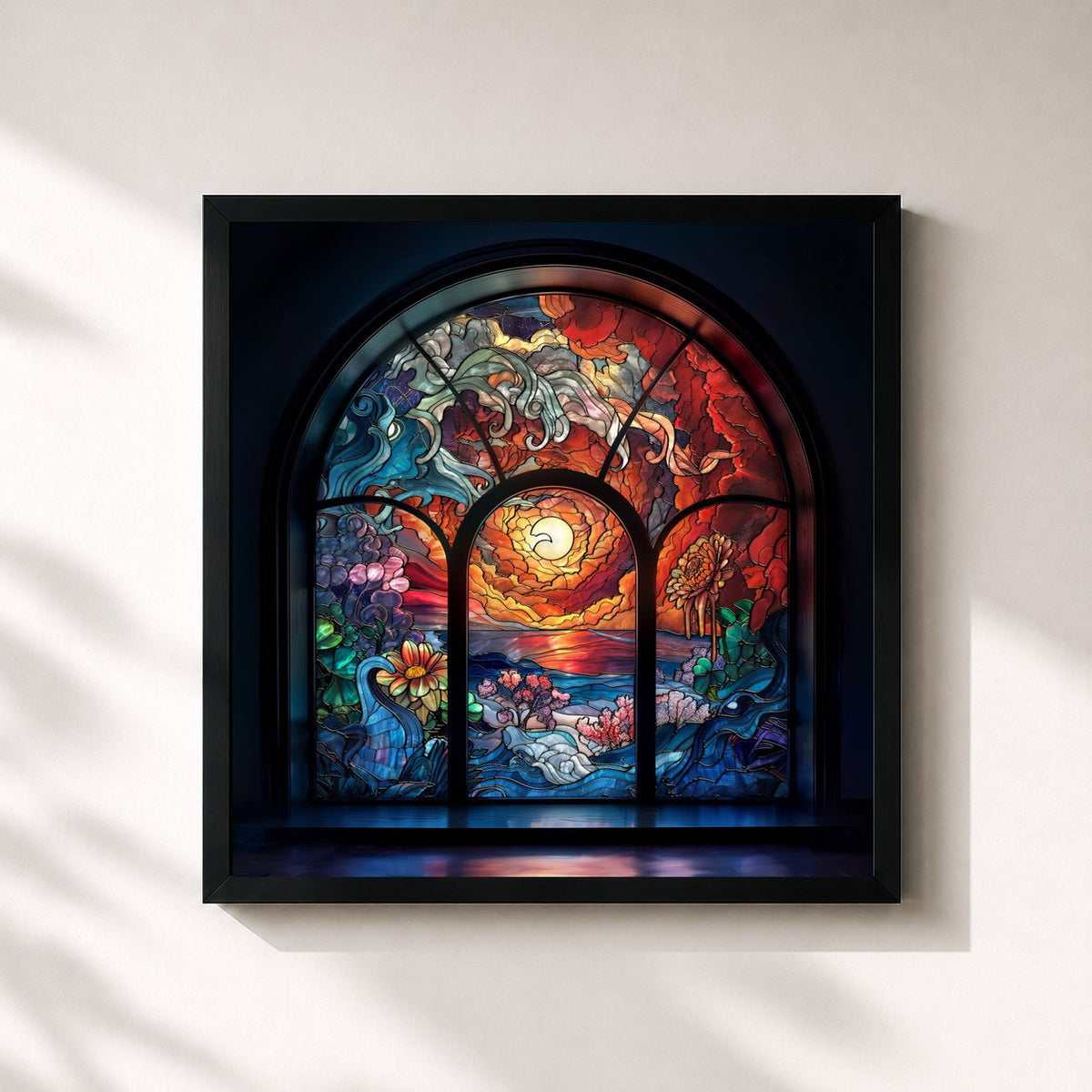 #noir Tableau carré de l'album Telos de ZEDD, cadre noir 32x32 cm