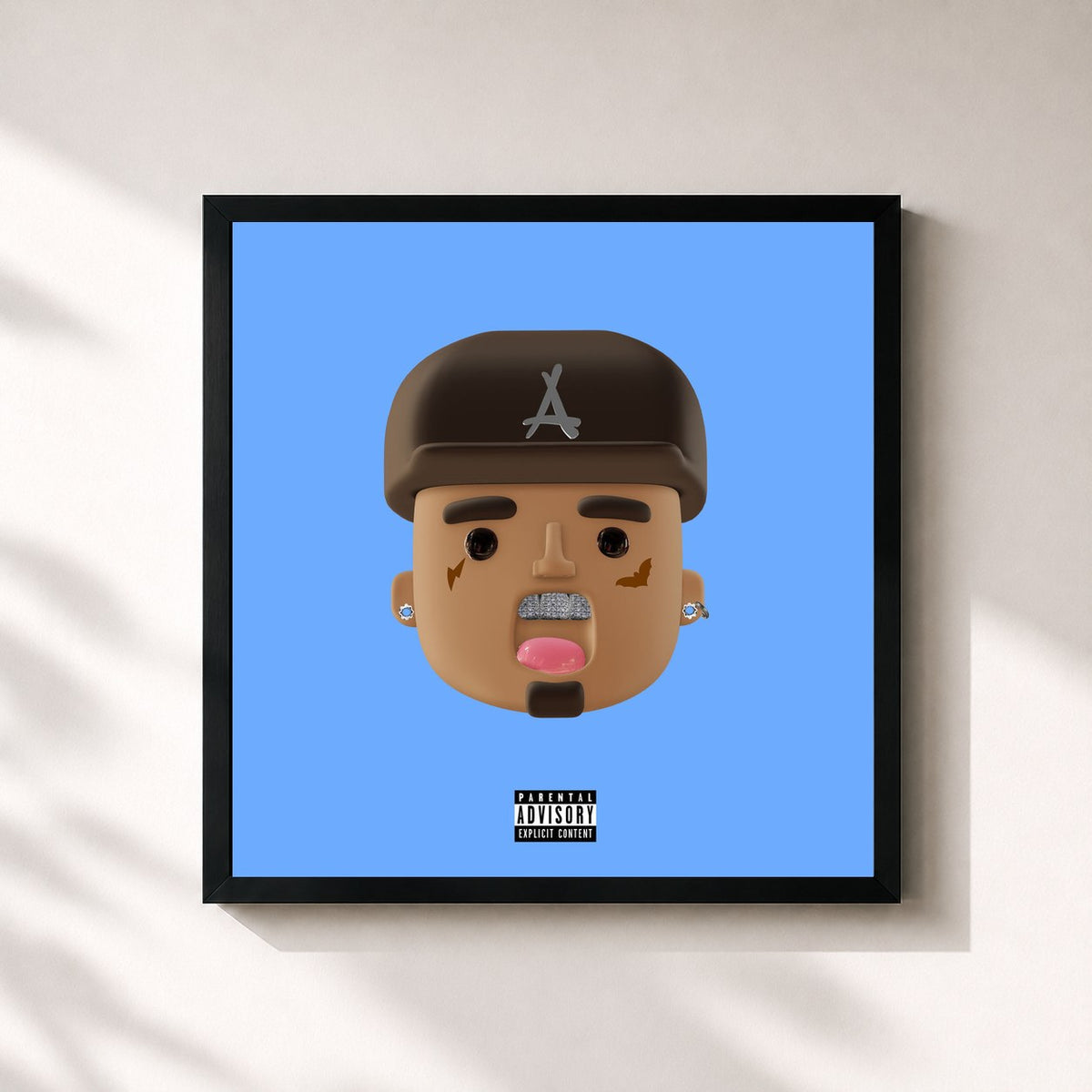 #noir ALIVE (Deluxe) de Kid Ink en lámina cuadrada enmarcada, marco negro de 32x32 cm
