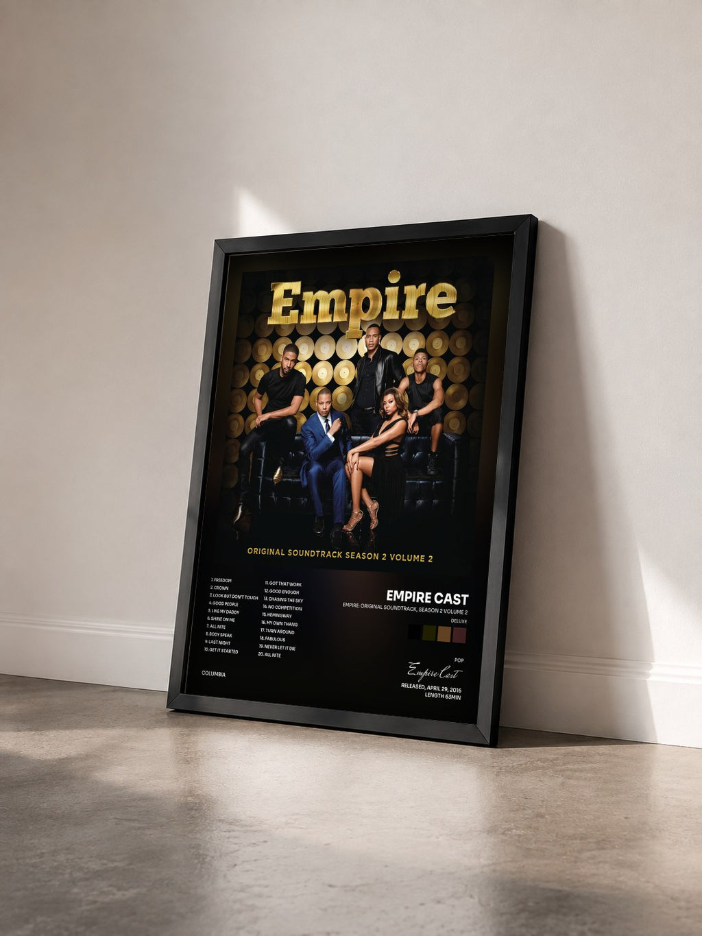 #noir Tableau de l'album Empire: Original Soundtrack, Season 2 Volume 2 (Deluxe) de Empire Cast vu de trois quarts, cadre noir