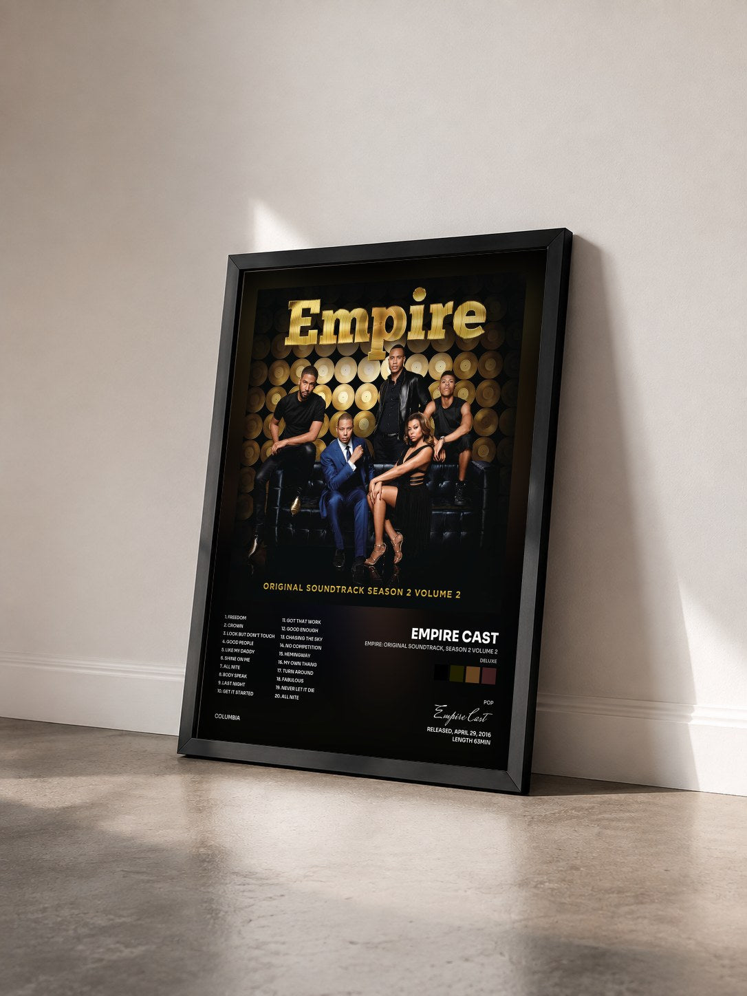#noir Tableau de l'album Empire: Original Soundtrack, Season 2 Volume 2 (Deluxe) de Empire Cast vu de trois quarts, cadre noir