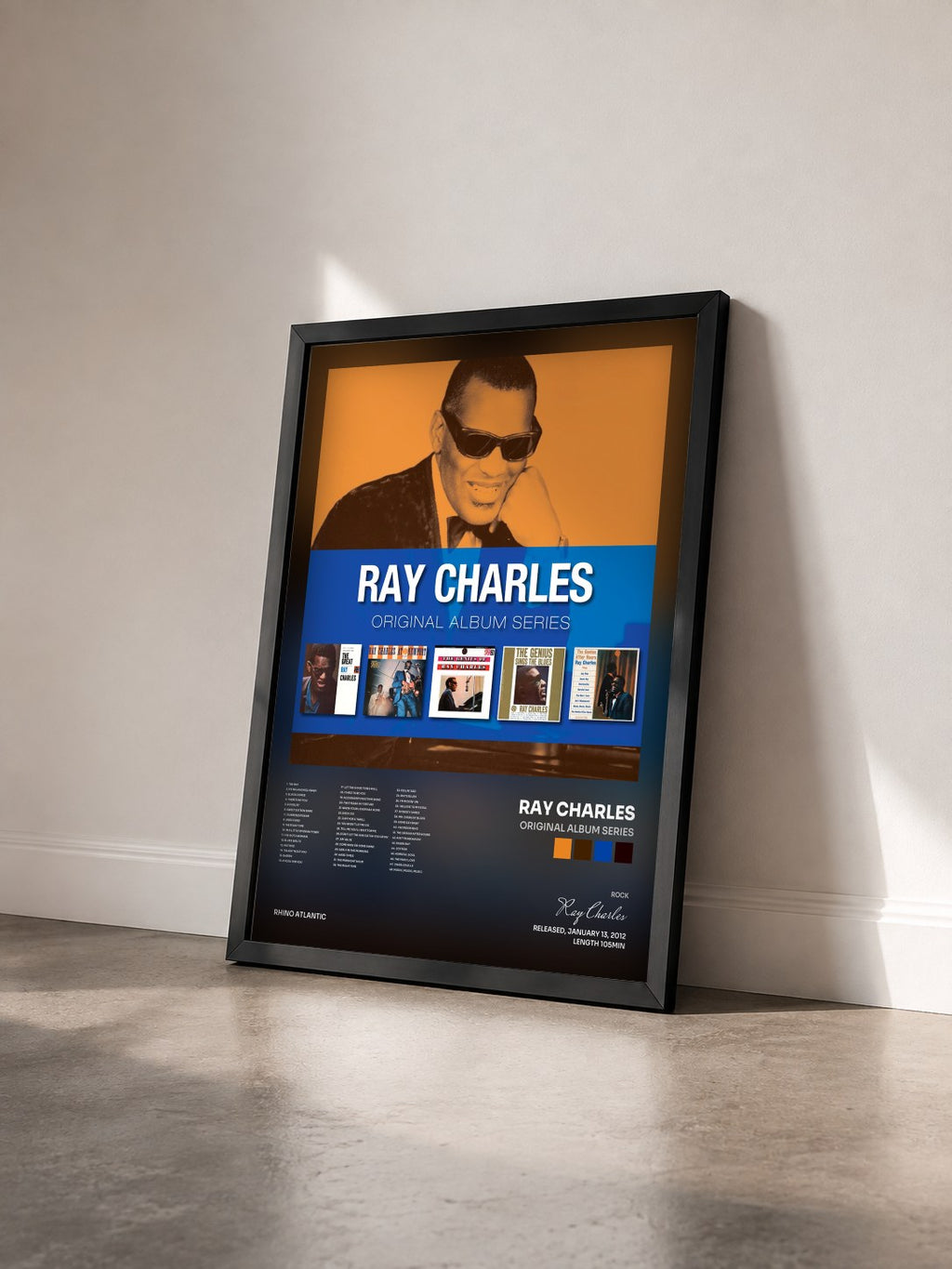 #noir Tableau de l'album Original Album Series de Ray Charles vu de trois quarts, cadre noir