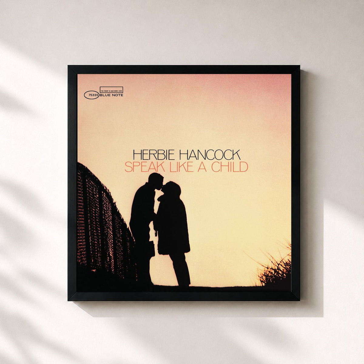 #noir Tableau carré de l'album Speak Like A Child (Expanded Edition) de Herbie Hancock, cadre noir 32x32 cm