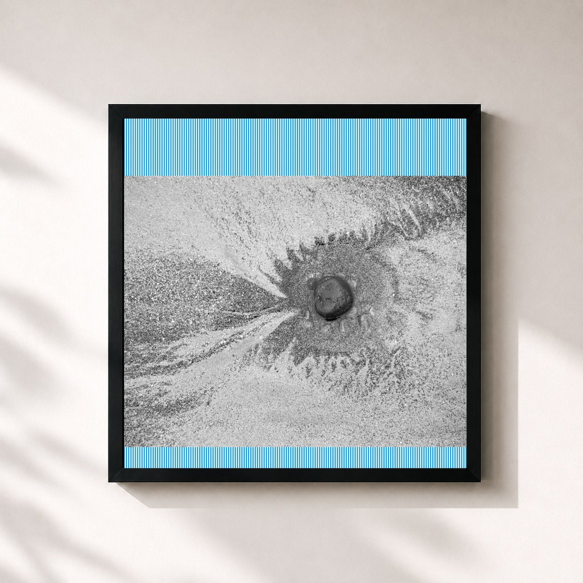 #noir Tableau carré de l'album New Energy de Four Tet, cadre noir 32x32 cm