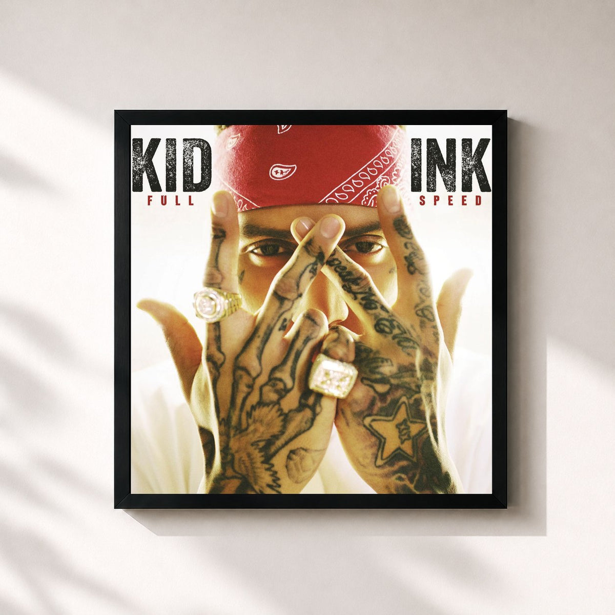 #noir Full Speed (Expanded Edition) de Kid Ink en lámina cuadrada enmarcada, marco negro de 32x32 cm