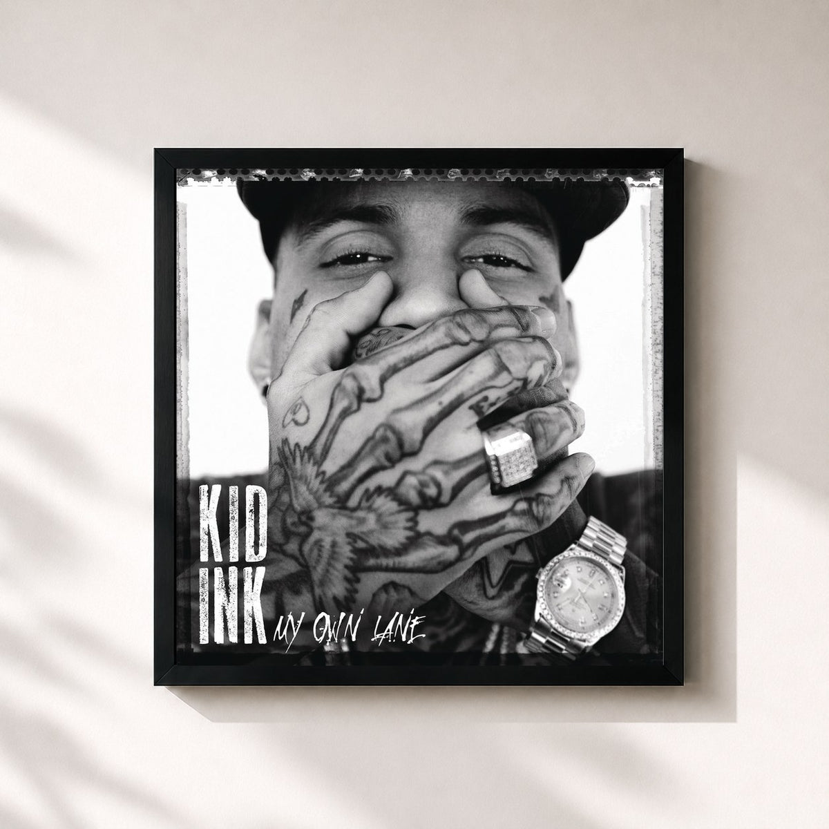 #noir My Own Lane (Expanded Edition) de Kid Ink en lámina cuadrada enmarcada, marco negro de 32x32 cm