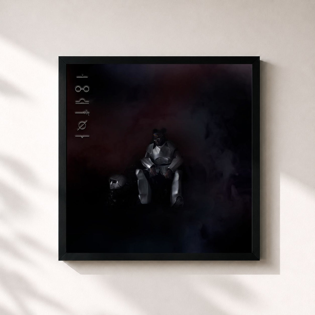 #noir Tableau carré de l'album Oblivion (Expanded Edition) de T-Pain, cadre noir 32x32 cm