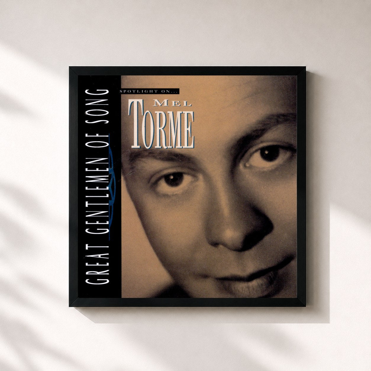 #noir Tableau carré de l'album Great Gentlemen Of Song / Spotlight On Mel Torme de Mel Tormé, cadre noir 32x32 cm