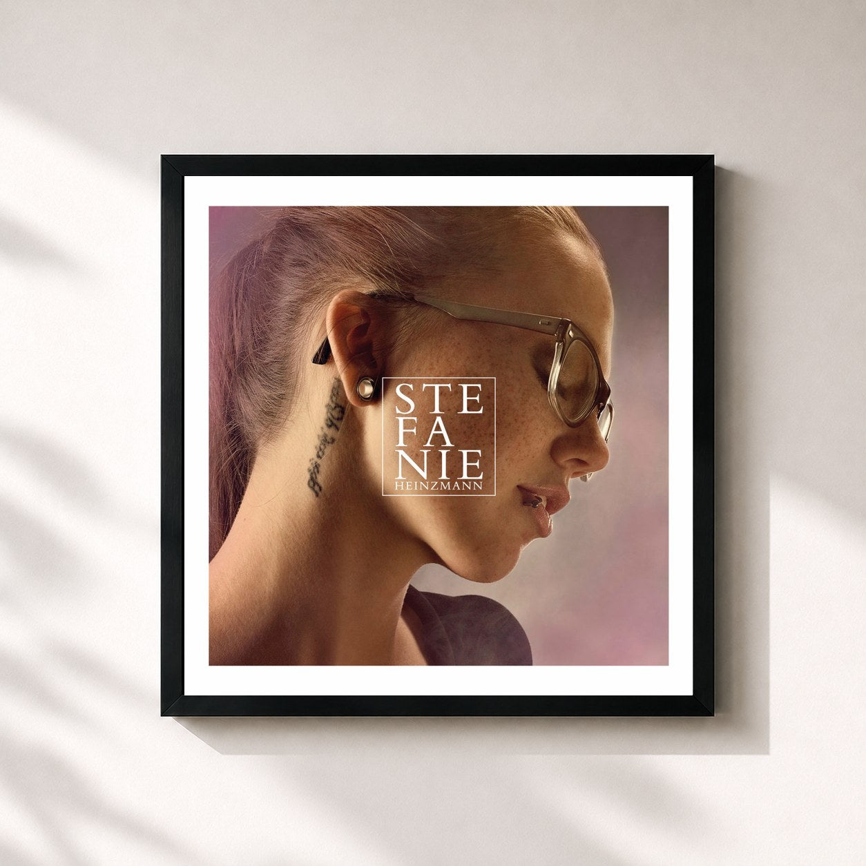 #noir Tableau carré de l'album Stefanie Heinzmann (Deluxe Edition) de Stefanie Heinzmann, cadre noir 32x32 cm