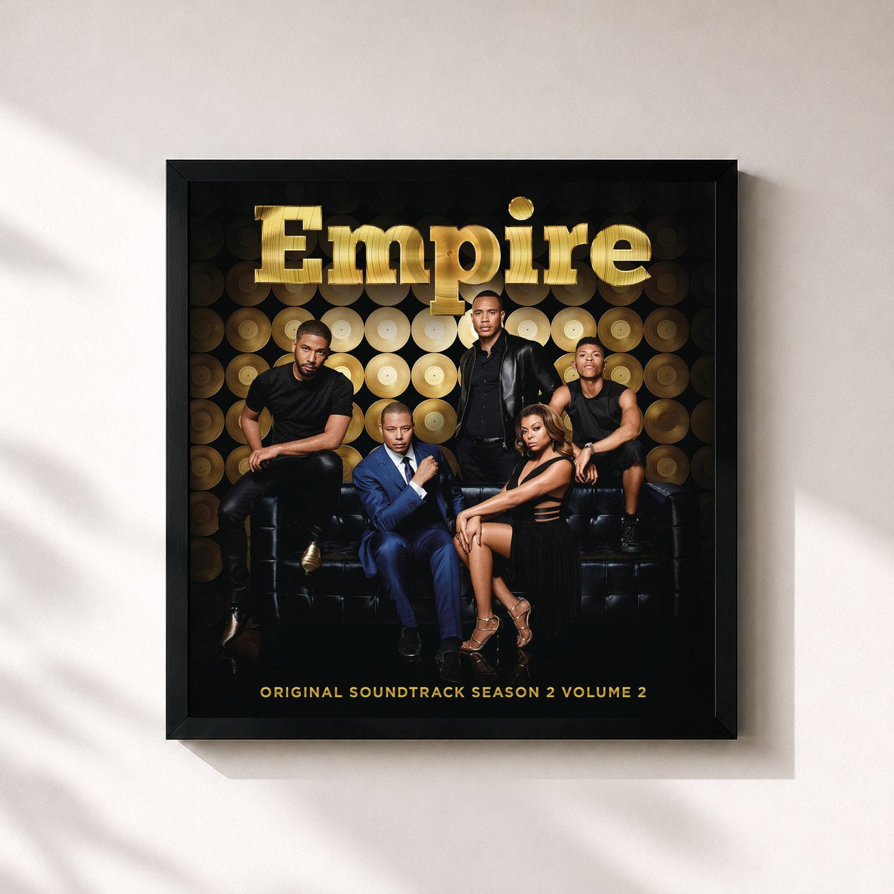 #noir Tableau carré de l'album Empire: Original Soundtrack, Season 2 Volume 2 (Deluxe) de Empire Cast, cadre noir 32x32 cm