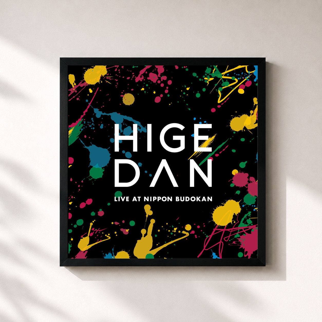 #noir Tableau carré de l'album Official HIGE DANdism One-Man Tour 2019@Nippon Budokan de OFFICIAL HIGE DANDISM, cadre noir 32x32 cm