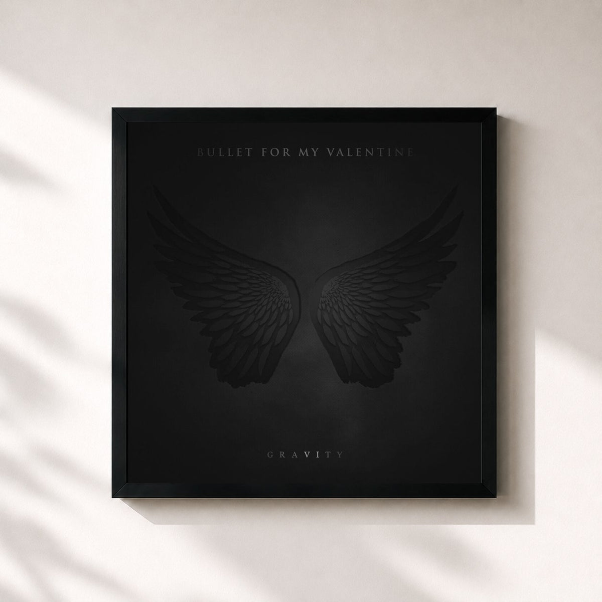 #noir Gravity (Deluxe Edition) de Bullet for My Valentine en lámina cuadrada enmarcada, marco negro de 32x32 cm