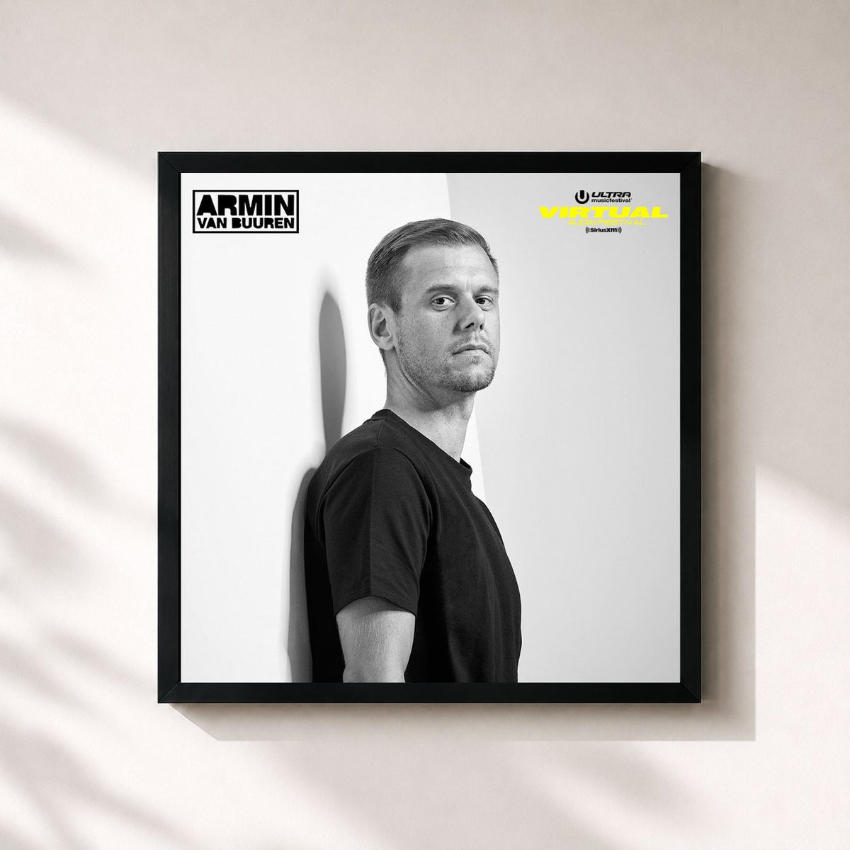#noir Tableau carré de l'album Ultra Music Festival 2020 (Virtual Audio Festival) de Armin van Buuren, cadre noir 32x32 cm