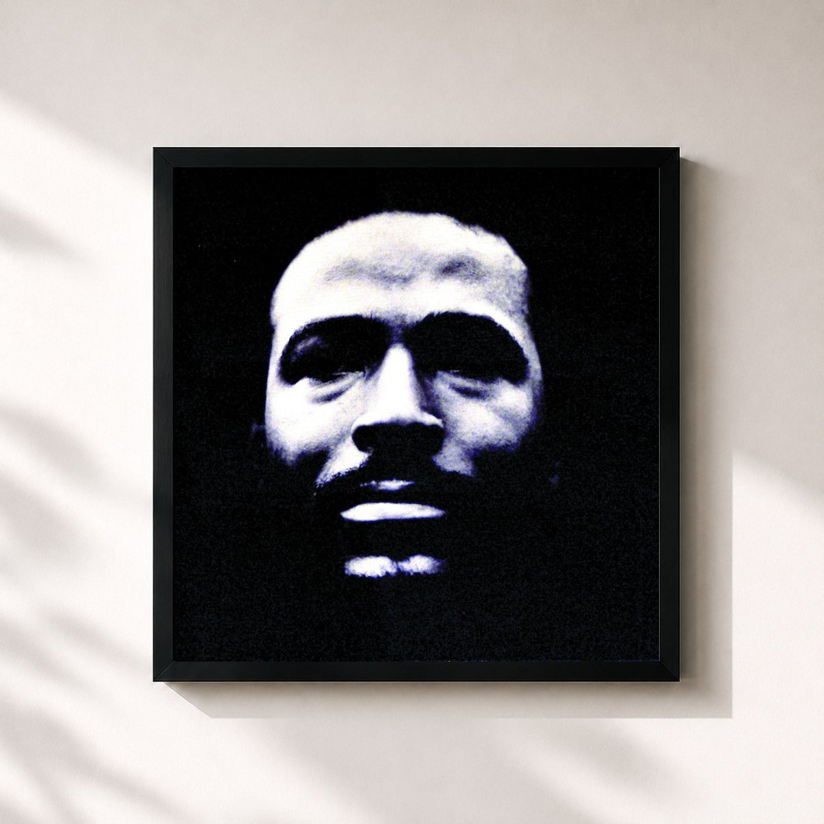#noir Tableau carré de l'album Vulnerable de Marvin Gaye, cadre noir 32x32 cm