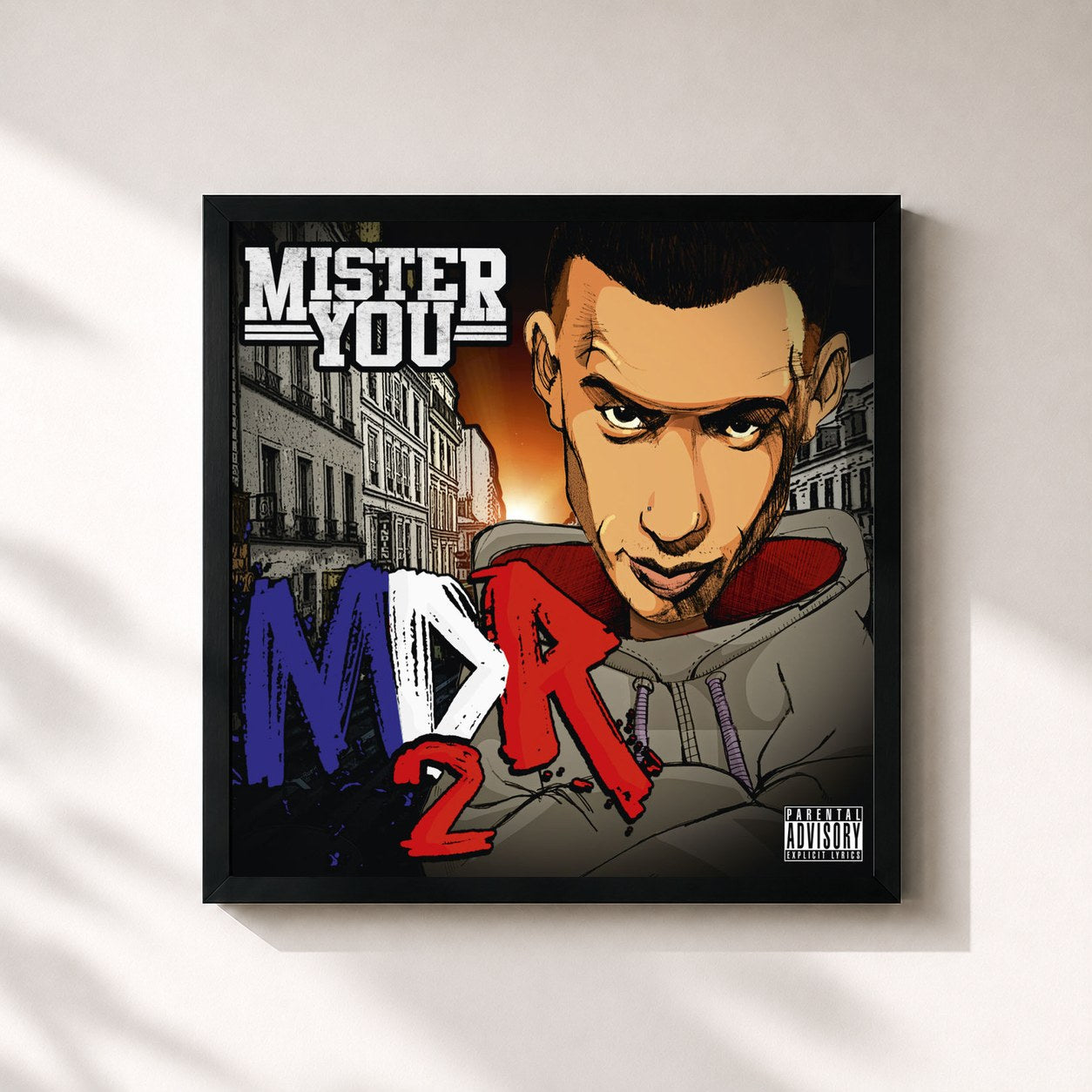 #noir MDR 2 by Mister You as a square framed art print, black 32x32 cm frame