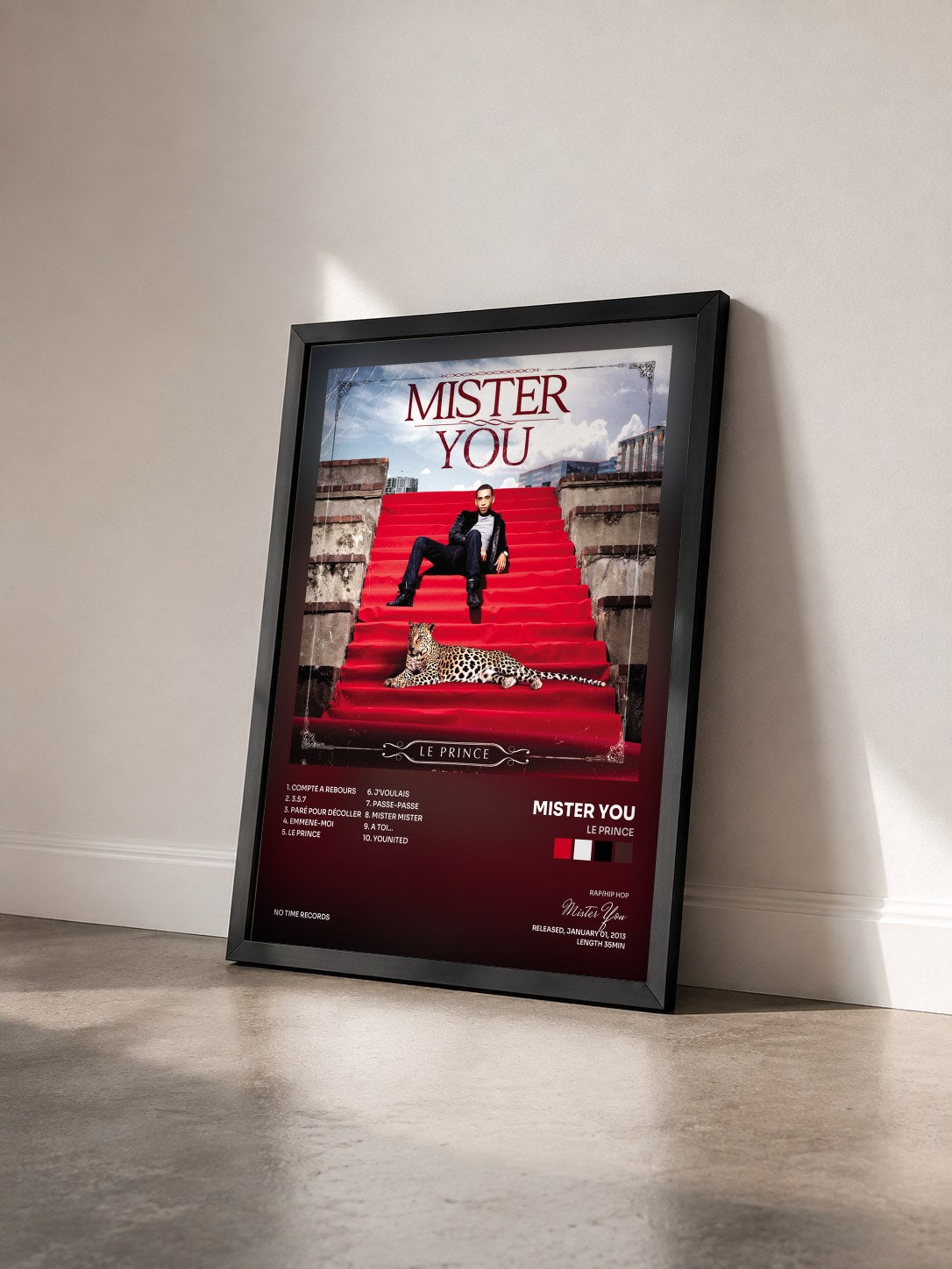 #noir Tableau de l'album Le Prince de Mister You vu de trois quarts, cadre noir
