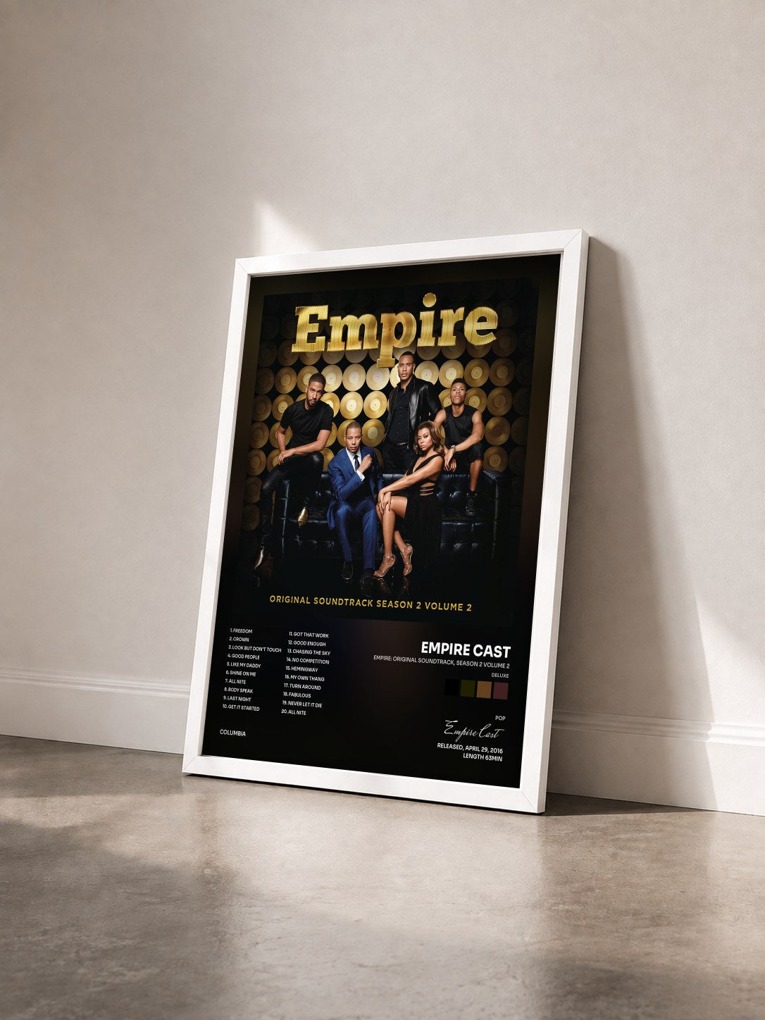 #blanc Tableau de l'album Empire: Original Soundtrack, Season 2 Volume 2 (Deluxe) de Empire Cast vu de trois quarts, cadre blanc