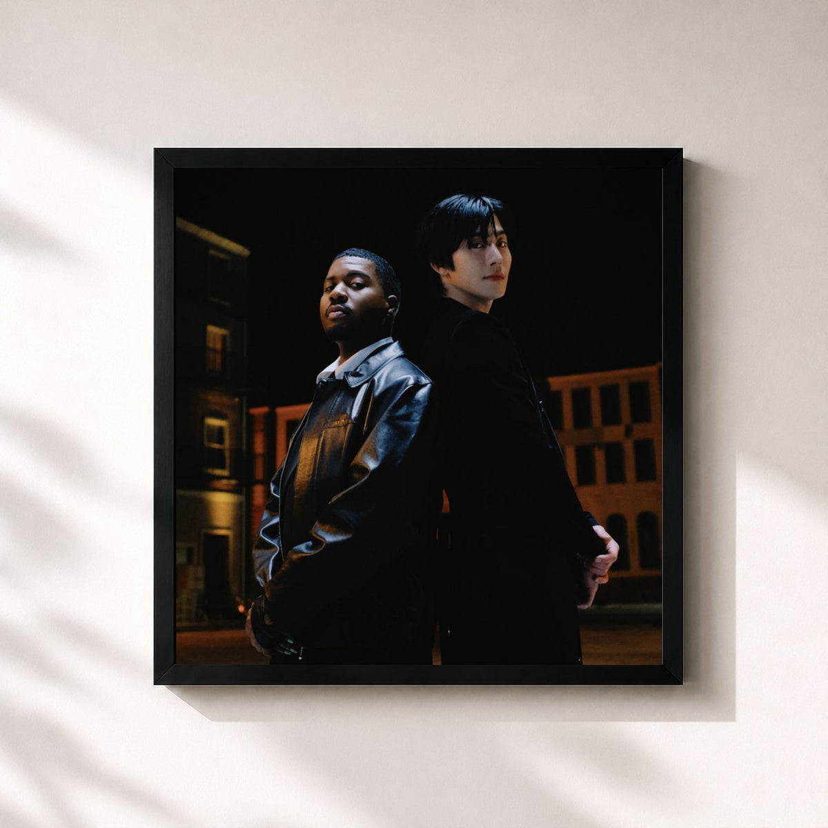 #noir Tableau carré de l'album Something Special de Khalid, cadre noir 32x32 cm