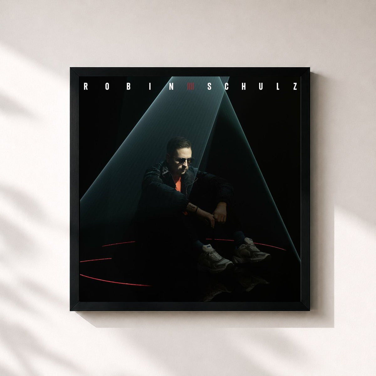 #noir Tableau carré de l'album IIII de Robin Schulz, cadre noir 32x32 cm