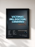 #noir Tableau de l'album Singles de Victimas Del Doctor Cerebro, cadre noir, imprimé et encadré en France
