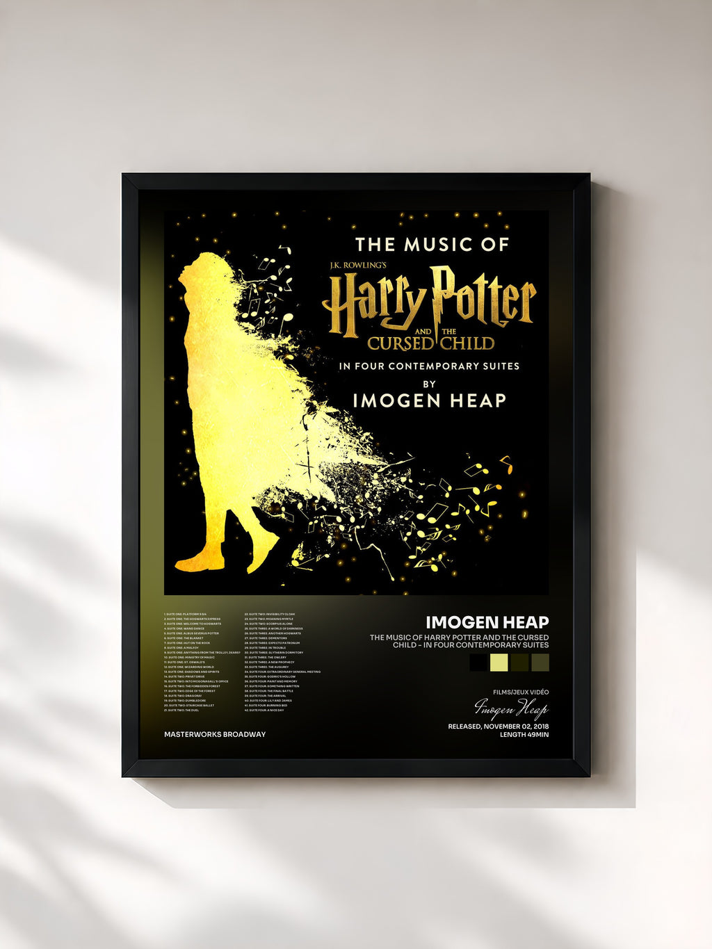 #noir The Music of Harry Potter and the Cursed Child - In Four Contemporary Suites von Imogen Heap als gerahmter Kunstdruck, schwarzer Rahmen, gedruckt und gerahmt in Frankreich