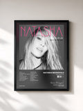 #noir Tableau de l'album ROLL WITH ME de Natasha Bedingfield, cadre noir, imprimé et encadré en France