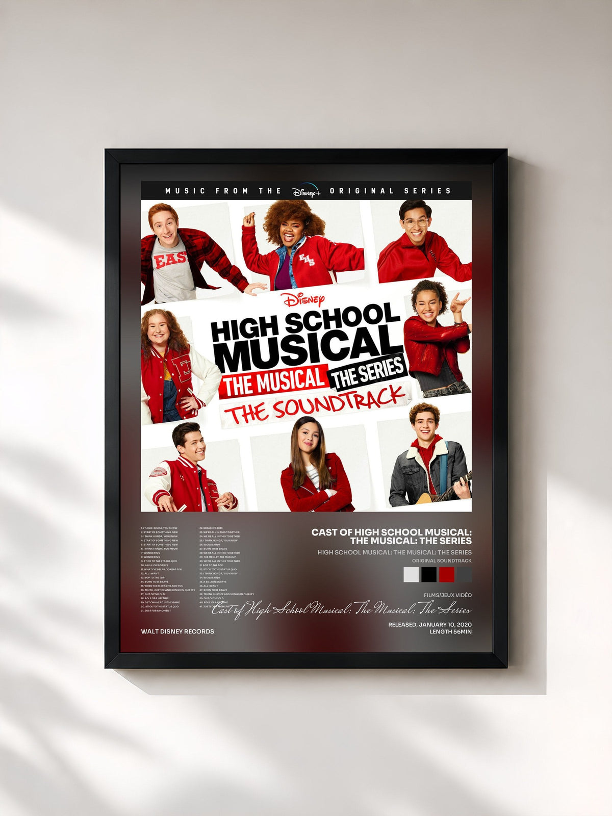 #noir Tableau de l'album High School Musical: The Musical: The Series (Original Soundtrack) de Cast of High School Musical: The Musical: The Series, cadre noir, imprimé et encadré en France