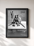 #noir Tableau de l'album Girls in Peacetime Want to Dance de Belle and Sebastian, cadre noir, imprimé et encadré en France