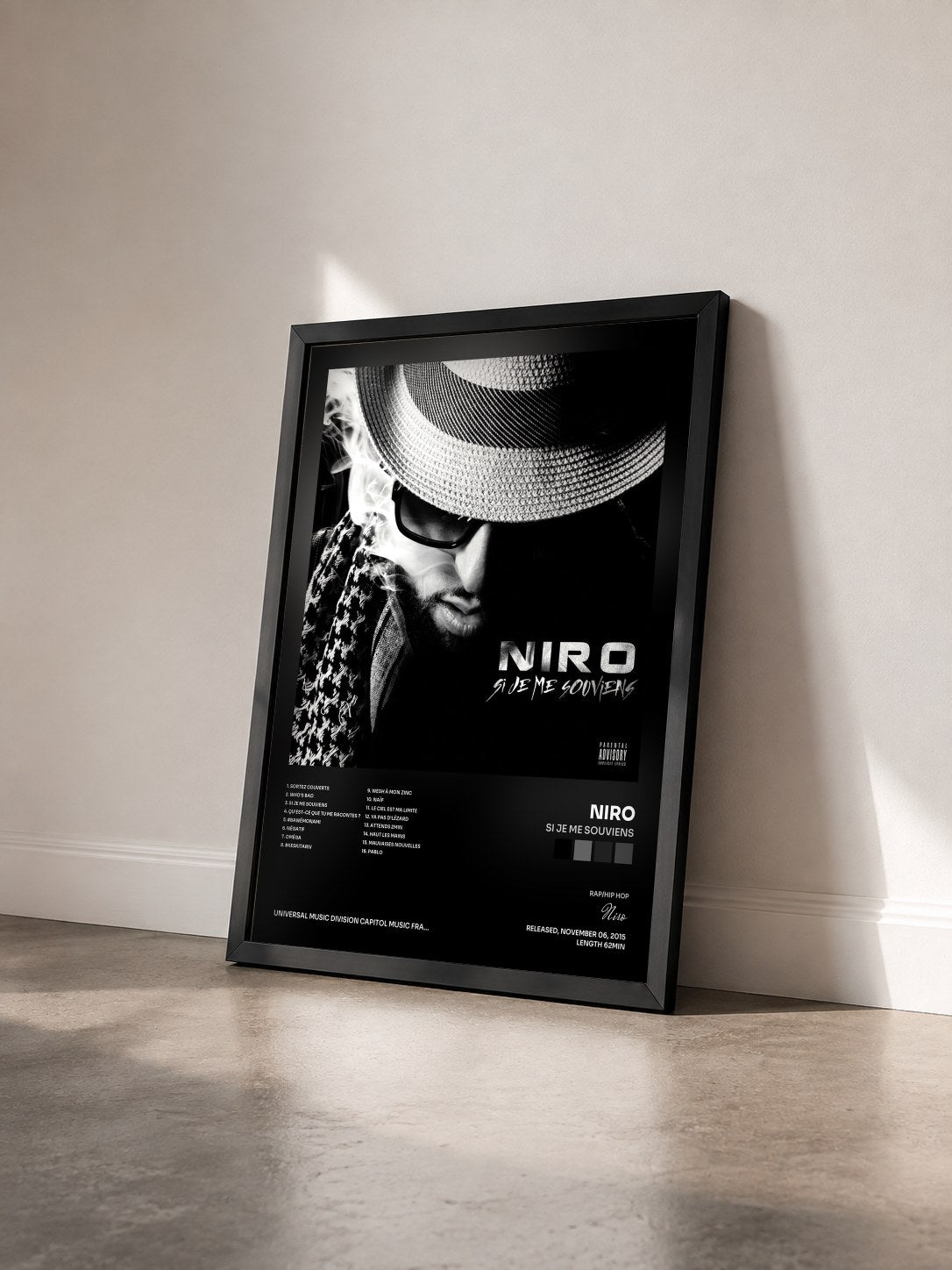 #noir Tableau de l'album Si je me souviens de Niro vu de trois quarts, cadre noir