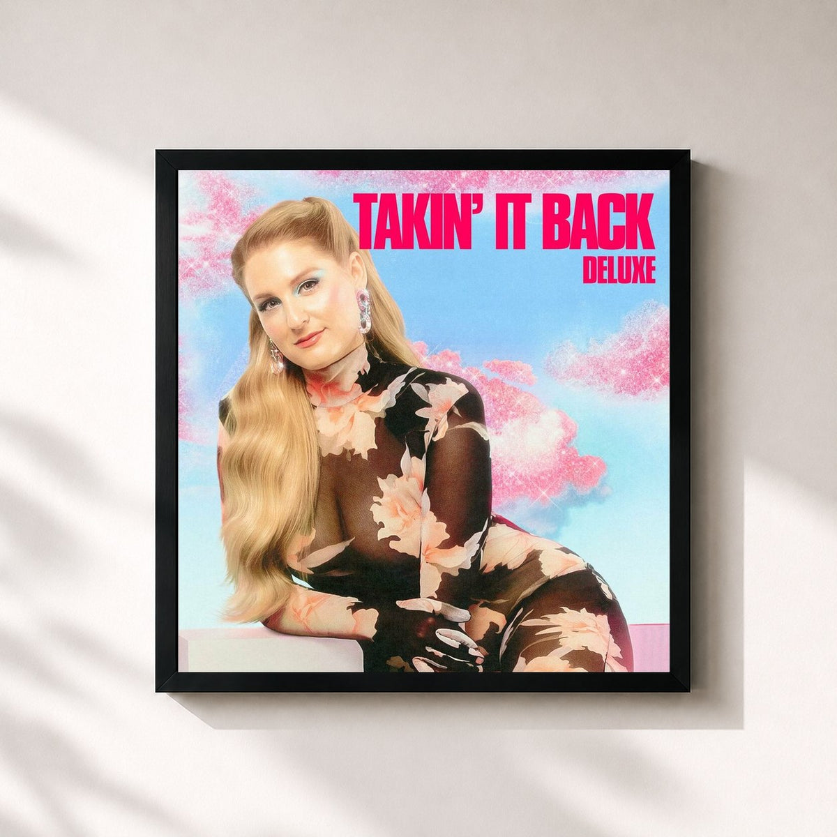 #noir Takin' It Back (Deluxe) de Meghan Trainor en lámina cuadrada enmarcada, marco negro de 32x32 cm