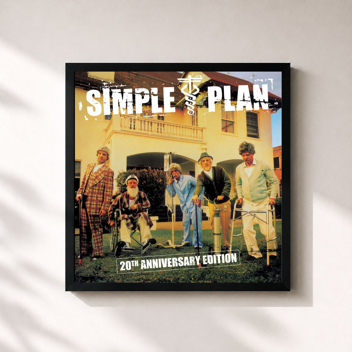 #noir Tableau carré de l'album Still Not Getting Any... (20th Anniversary Edition) de Simple Plan, cadre noir 32x32 cm