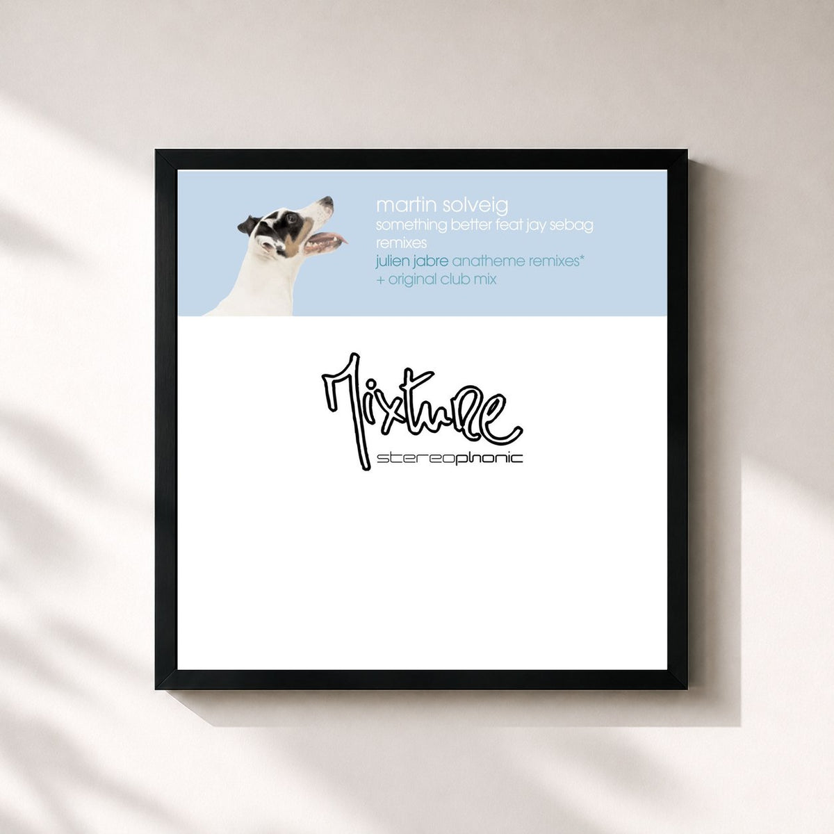 #noir Tableau carré de l'album Something Better de Martin Solveig, cadre noir 32x32 cm